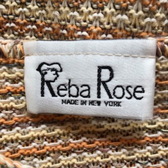 Vintage Reba Rose Cardigan Sweater NWOT Orange Yellow Cream Excellent 2X 3X - Picture 6 of 7